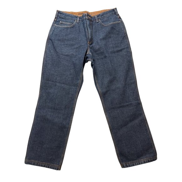 Duluth Trading Co. Men's Ballroom Flex Fleece-Lined Blue Jeans Size 38 NWOT - Picture 1 of 5